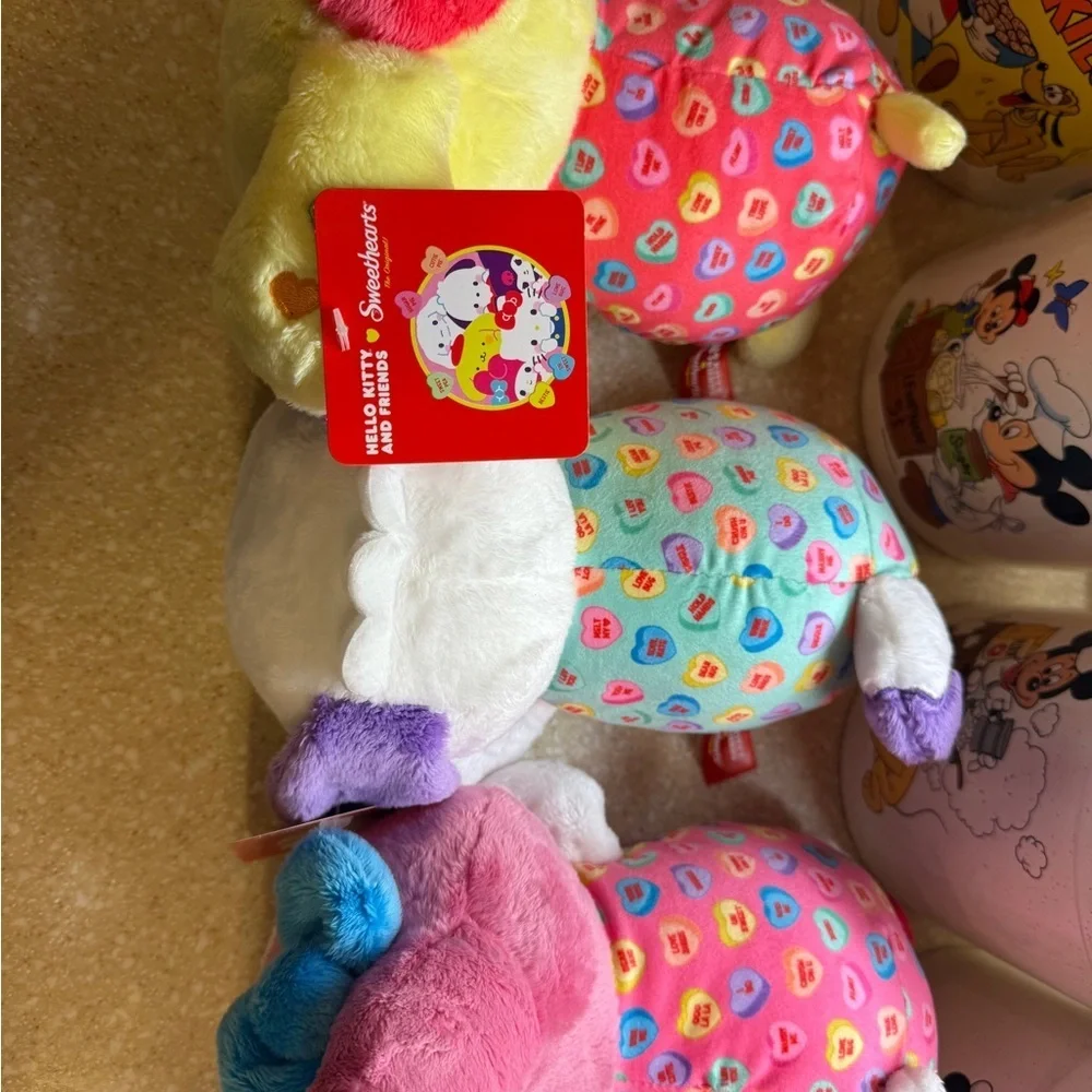 Hello Kitty and Friends Sweethearts Trio Pink, Yellow, White Stuffed Plushies